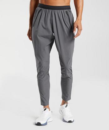 Spodnie Do Biegania Męskie Gymshark Hybryd Woven Szare | PL 3338HAP